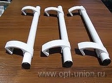 Ручка алюминиевая офисная, п-образная, полумесяц, прямая